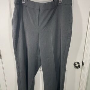 Womens Lane Bryant Wide Leg was Gray Dress Pants Size 24 Short High Rise  CB-108